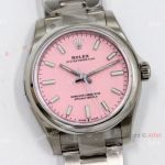 31mm Swiss Replica Rolex Oyster Perpetual Watch 316L Stainless Steel 277200 Candy Pink Dial